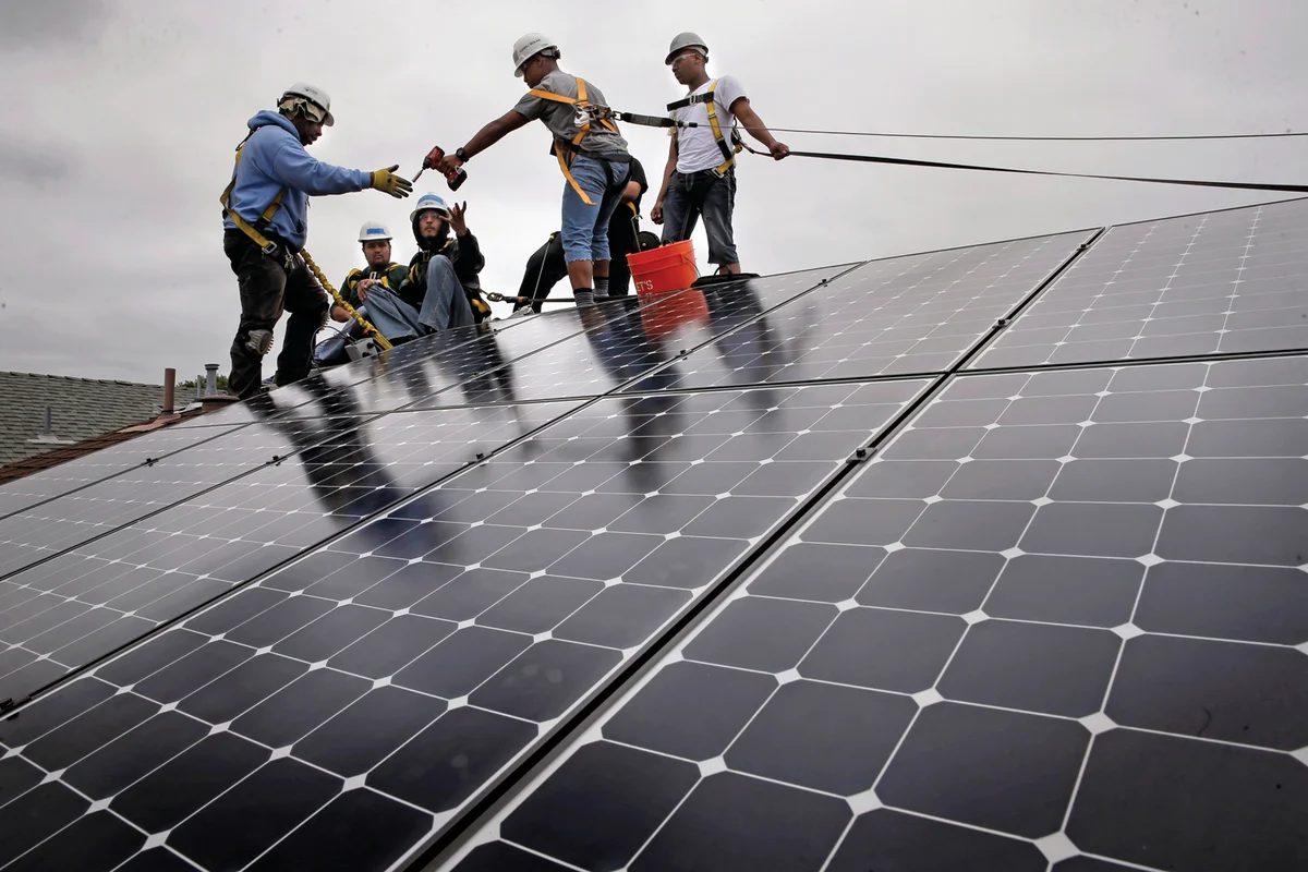 Solar panels installed on a Nigerian property