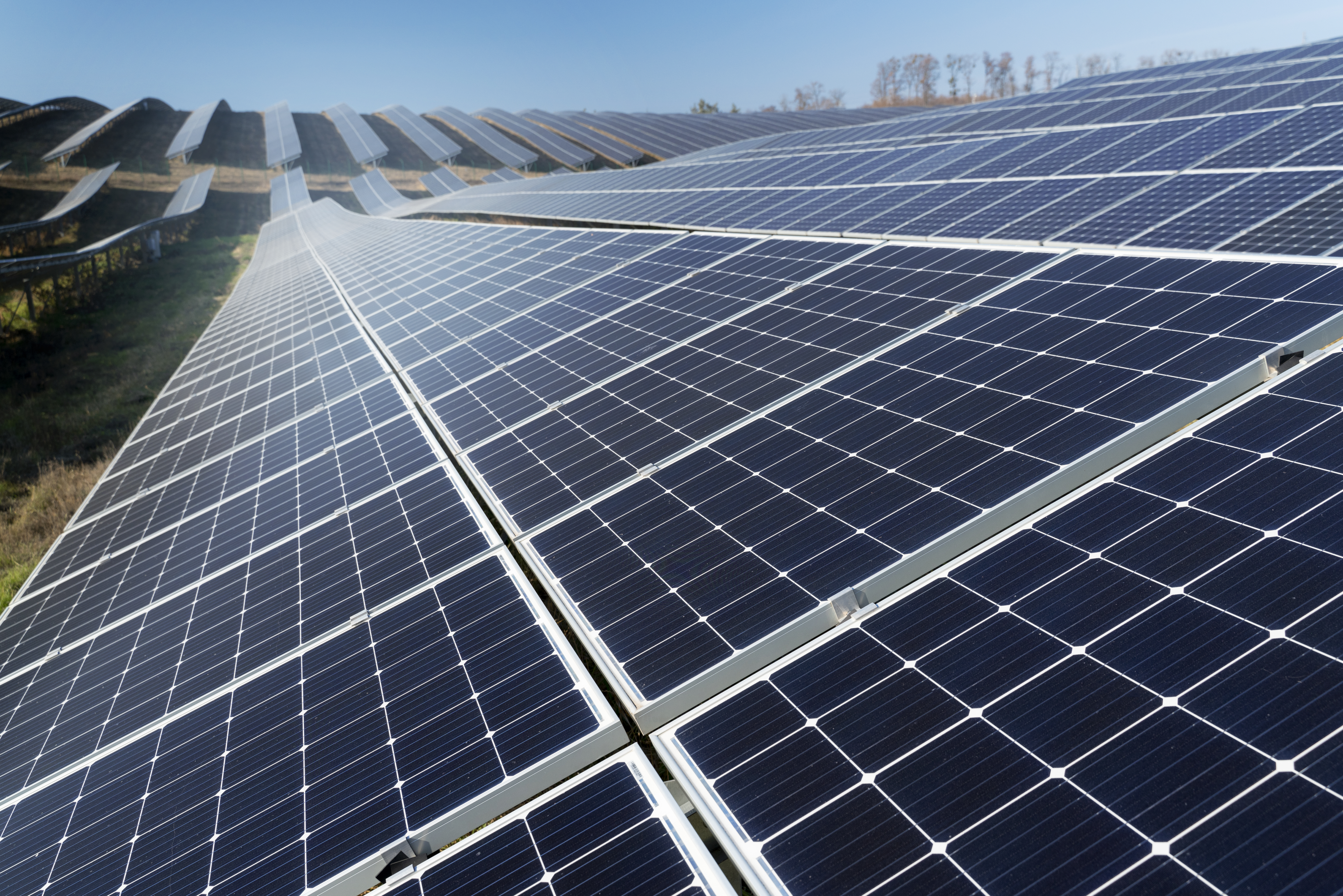 Solar panels ready for installation
